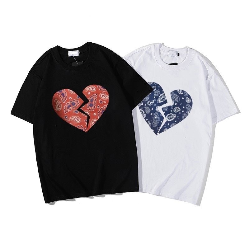 画像3: Unisex Paisley Broken Heart Pattern Short Sleeve T-shirt   ユニセックス 男女兼用 ペイズリーブロークンハートプリント半袖Tシャツ (3)