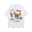 画像2: Unisex hand-painted graffiti small dinosaur print t-shirt　ユニセックス 男女兼用グラフィック 恐竜プリント 半袖Tシャツ (2)