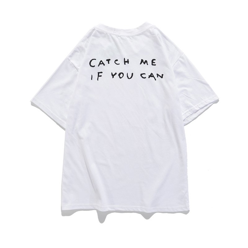 画像4: Unisex hand-painted graffiti small dinosaur print t-shirt ユニセックス 男女兼用グラフィック 恐竜プリント 半袖Tシャツ (4)