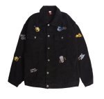 画像2: Unisex  Tom and Jerry & American Comic Embroidered Denim Jacket blouson 　ユニセックス男女兼用トムとジェリー＆アメリカンコミック刺繍デニムジャケット Gジャン  ブルゾン  MA-1 ボンバー   (2)