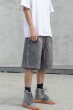 画像4: suede-breasted loose street casual shorts five-point pants   ユニセックス男女兼用スエードサイドスナップ5分丈パンツ ショート パンツ (4)