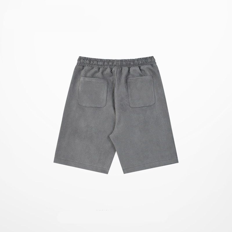 画像2: suede-breasted loose street casual shorts five-point pants   ユニセックス男女兼用スエードサイドスナップ5分丈パンツ ショート パンツ (2)