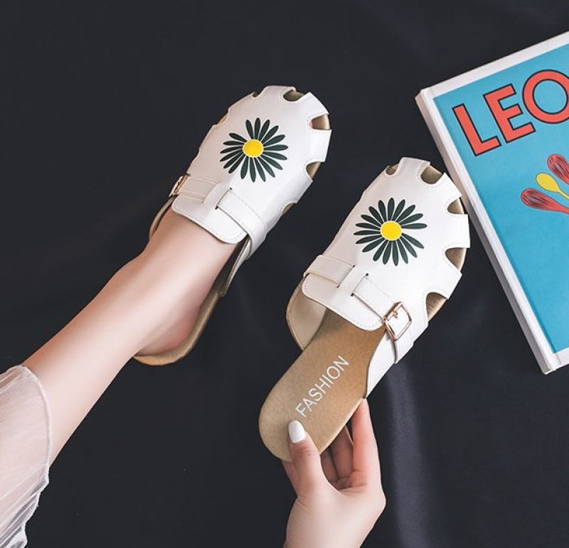 画像5: Mickey Mouse Print Sandals Slippers shoes   ミッキーマウス＆デイジープリントハーフスリッパサンダル   (5)