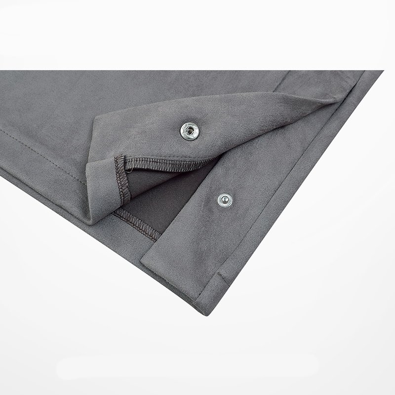 画像3: suede-breasted loose street casual shorts five-point pants   ユニセックス男女兼用スエードサイドスナップ5分丈パンツ ショート パンツ (3)