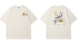 画像1: Unisex Tom and jerry Enjoy bath time print short sleeve T-shirt   ユニセックス 男女兼用 仲良しバスタイムプリント半袖Tシャツ (1)