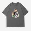 画像2: Unisex Bugs Bunny ＆Carrot print short sleeve T-shirt   ユニセックス 男女兼用バッグスバニー &キャロットプリント半袖Tシャツ (2)