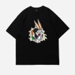 画像4: Unisex Bugs Bunny ＆Carrot print short sleeve T-shirt   ユニセックス 男女兼用バッグスバニー &キャロットプリント半袖Tシャツ (4)