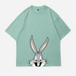 画像3: Unisex Bugs Bunny print short sleeve T-shirt   ユニセックス 男女兼用バッグスバニー プリント半袖Tシャツ (3)