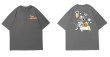 画像3: Unisex Tom and jerry Enjoy bath time print short sleeve T-shirt   ユニセックス 男女兼用 仲良しバスタイムプリント半袖Tシャツ (3)