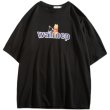 画像1: unisex Winnie-the-Poohloose T-shirt　オーバーサイズ ユニセックス 男女兼用くまのプーさんプリント半袖 Tシャツ (1)