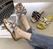 画像7: bow Leather sandals and slippers shoes   フラットボウ リボンレザーフラットサンダル  スリッパ シューズ　 (7)