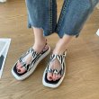 画像6: Flat zebra leopard print word buckle sandals slippers shoes   フラットゼブラ レオパードサンダル  スリッパ シューズ　 (6)