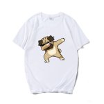 画像2: Unisex Dancing Bulldog short-sleeved T-shirt　 ユニセックス 男女兼用ダンシングブルドックプリント 半袖 Tシャツ (2)