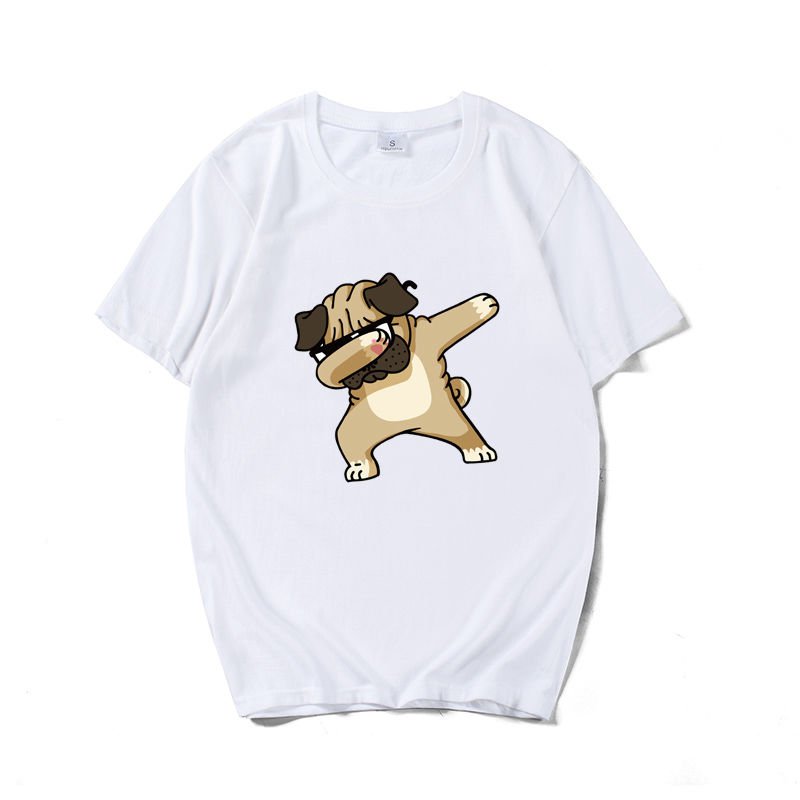 画像2: Unisex Dancing Bulldog short-sleeved T-shirt  ユニセックス 男女兼用ダンシングブルドックプリント 半袖 Tシャツ (2)