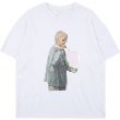 画像4: Unisex  Boy playing with soap bubbles  short-sleeved T-shirt　 ユニセックス 男女兼用ボーイ＆バブルプリント 半袖 Tシャツ (4)
