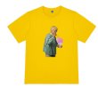 画像1: Unisex  Boy playing with soap bubbles  short-sleeved T-shirt　 ユニセックス 男女兼用ボーイ＆バブルプリント 半袖 Tシャツ (1)