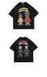 画像3:  Unisex Retro cartoon doll T-shirt short-sleeved T-shirt　 ユニセックス 男女兼用コミックプリント 半袖 Tシャツ (3)