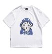 画像1: Unisex creative cat cartoon print short-sleeved T-shirt　 ユニセックス 男女兼用クリエイティブキャット 猫プリント 半袖 Tシャツ (1)