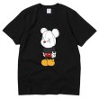画像1: Unisex  Unisex Mickey x kaws T-shirt short-sleeved T-shirt　 ユニセックス 男女兼用ミッキー×カウズ プリント 半袖 Tシャツ (1)