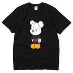 画像1: Unisex  Unisex Mickey x kaws T-shirt short-sleeved T-shirt ユニセックス 男女兼用ミッキー×カウズ プリント 半袖 Tシャツ (1)