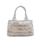 画像1:  rope woven bag tote bag  ロープ編みトートバック エコバック (1)