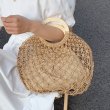 画像3:  rope woven new wave high-end tote bag  ロープ編み籠 かごトートバック エコバック (3)