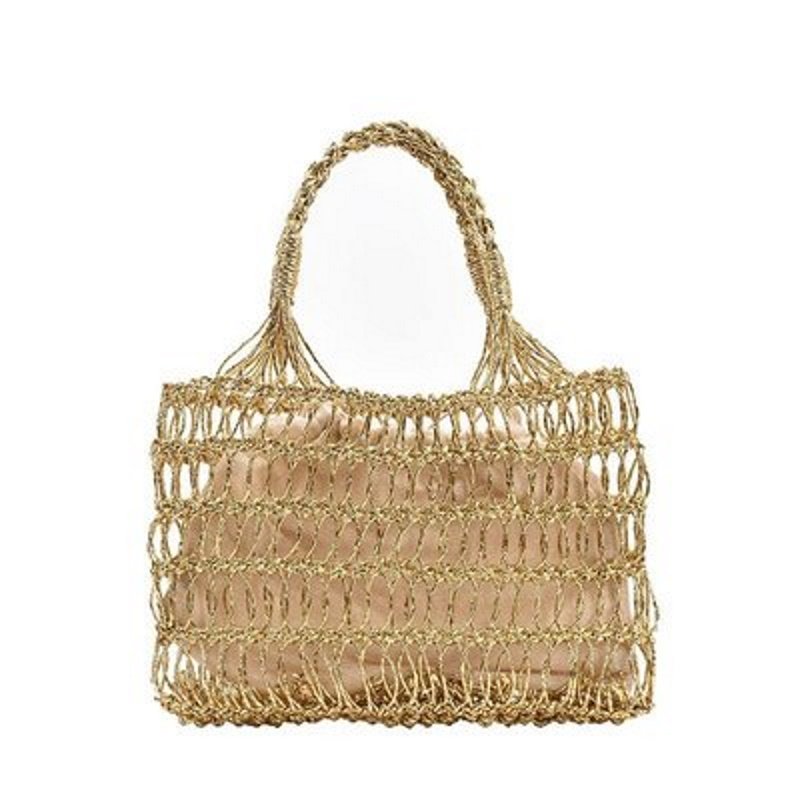 画像2:  rope woven bag tote bag  ロープ編みトートバック エコバック (2)