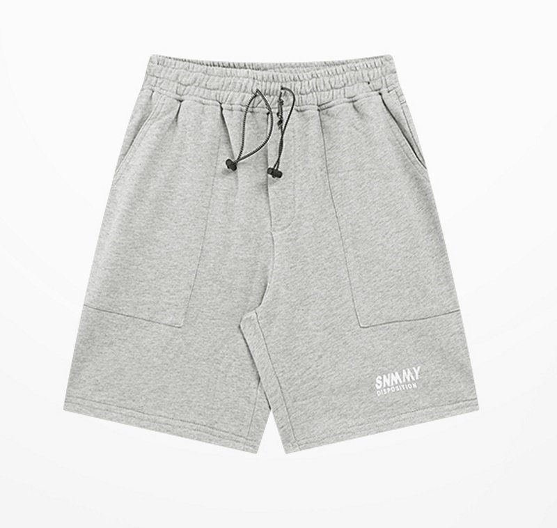 画像2: Unbeaten simple sunny rogo street casual shorts five-point pants   ユニセックス男女兼用レターロゴ入りシンプルスウェットショートパンツ (2)