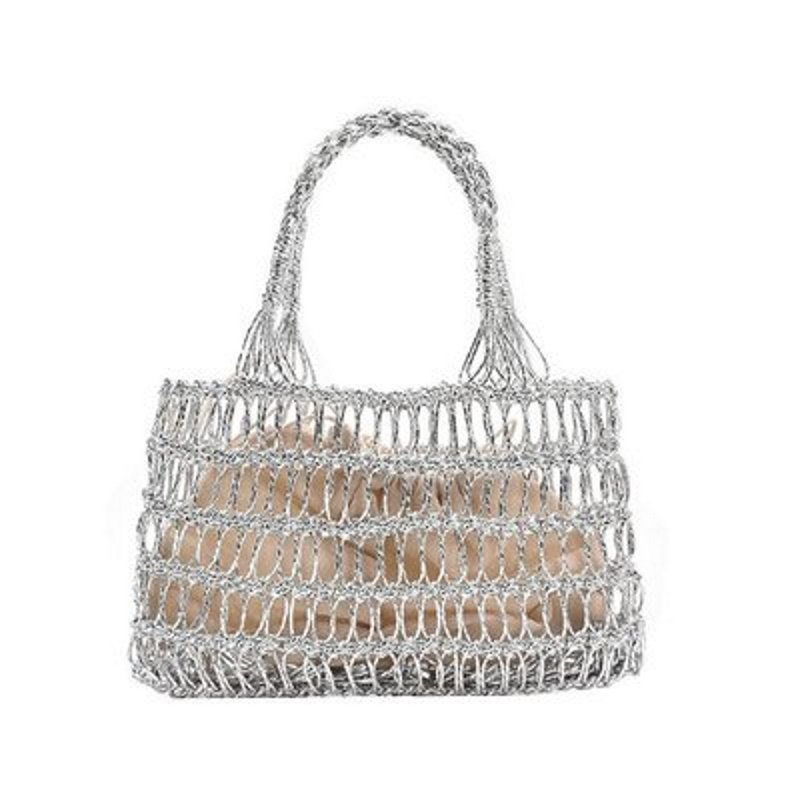 画像7:  rope woven bag tote bag  ロープ編みトートバック エコバック (7)