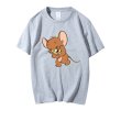 画像4: Small jelly & big jelly print print Short SleeT Shirt　トムとジェリー スモールジェリー＆ビックジェリー  プリント Tシャツ ユニセックス男女兼用 (4)