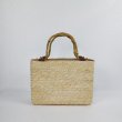 画像6: bamboo handle woven straw bag  tote bag   バンブーハンドル籠 かごトートバック エコバック (6)