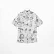 画像7:  Unisex retro printed  trendshirt　ユニセックス 男女兼用 レトロメンズフェイスプリント 半袖 シャツ (7)