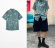 画像9:  Unisex retro printed  trendshirt　ユニセックス 男女兼用 レトロメンズフェイスプリント 半袖 シャツ (9)