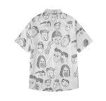 画像6:  Unisex retro printed  trendshirt　ユニセックス 男女兼用 レトロメンズフェイスプリント 半袖 シャツ (6)