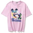 画像1: Mickey super cute holiday printing Short SleeT Shirt　ミッキーキュートホリデープリント Tシャツ ユニセックス男女兼用 (1)