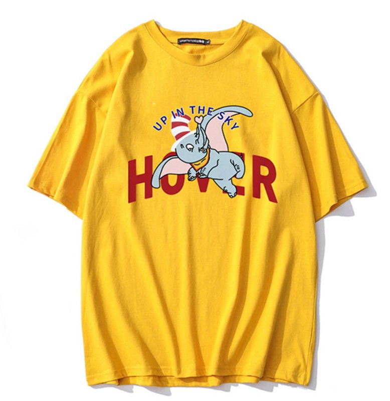 画像2: Unisex Love Elephant DumboT-shirt　ユニセックス 男女兼用 ラブリーダンボプリント 半袖 Tシャツ (2)