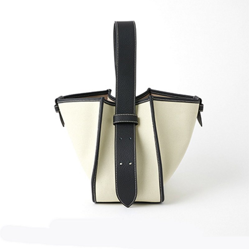 画像6: blocking canvas  one-shoulder handbag Shoulder tote bag   キャンバスベーシック ワンショルダー  トート2WAYバック エコバック (6)