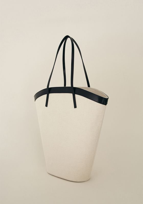 画像6: blocking canvas large-capacity one-shoulder handbag Shoulder tote bag   ブロッキングキャンバス ラージサイズ ショルダー トートバック エコバック (6)