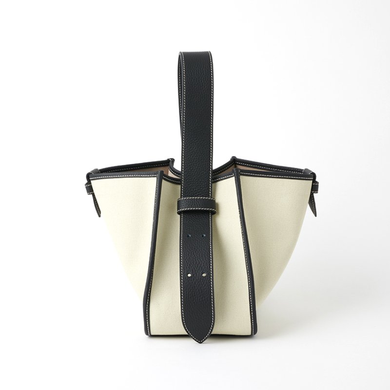 画像2: blocking canvas  one-shoulder handbag Shoulder tote bag   キャンバスベーシック ワンショルダー  トート2WAYバック エコバック (2)