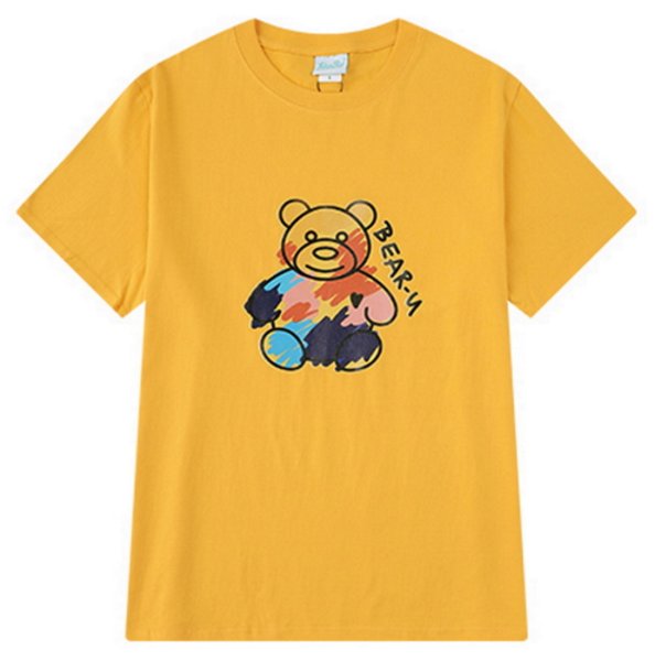 画像1:  Unisex bear graphic t-shirtT-shirt　ユニセックス 男女兼用グラフィックベア クマ半袖 Tシャツ (1)