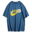 画像1: Unisex Daisy & logoT-shirt　ユニセックス 男女兼用 デイジー＆ロゴプリント オーバーサイズ半袖 Tシャツ (1)