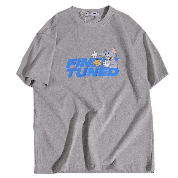 画像1: Unisex Tom and jerry＆Letter logoT-shirt　ユニセックス 男女兼用 トム＆ジェリー トムとジェリー＆レターロゴプリント 半袖 Tシャツ (1)