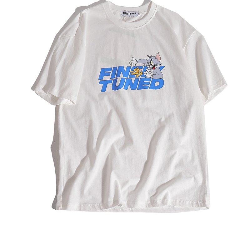 画像3: Unisex Tom and jerry＆Letter logoT-shirt　ユニセックス 男女兼用 トム＆ジェリー トムとジェリー＆レターロゴプリント 半袖 Tシャツ (3)