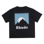 画像7:  Unisex Marlboro logo letter printingT-shirt　ユニセックス 男女兼用レターロゴ＆サンセットプリント半袖 Tシャツ (7)