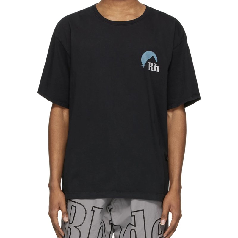 画像2:  Unisex Marlboro logo letter printingT-shirt ユニセックス 男女兼用レターロゴ&サンセットプリント半袖 Tシャツ (2)