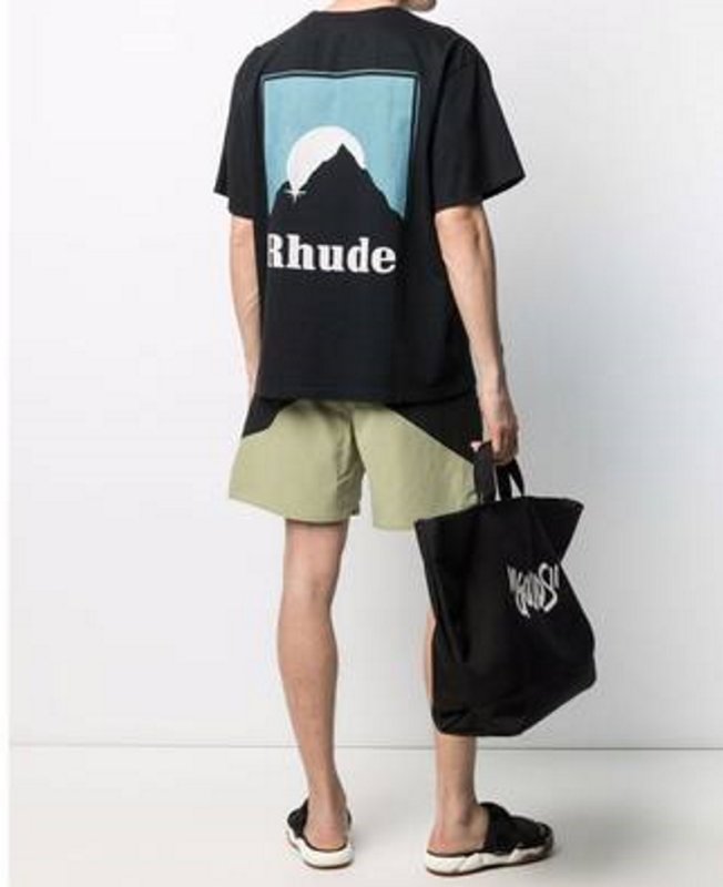 画像4:  Unisex Marlboro logo letter printingT-shirt ユニセックス 男女兼用レターロゴ&サンセットプリント半袖 Tシャツ (4)
