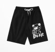 画像2: Unisex BEER bear print shorts street casual shorts five-point pants   ユニセックス男女兼用bビールベア クマシンプルスショートパンツ ハーフパンツ (2)