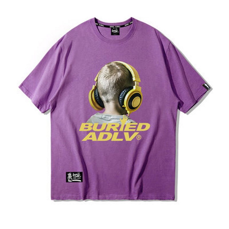 画像7:  Unisex Headphone boy  Print Short Sleeve T-shirt ユニセックス 男女兼用 ヘッドホーンボーイ半袖 Tシャツ (7)