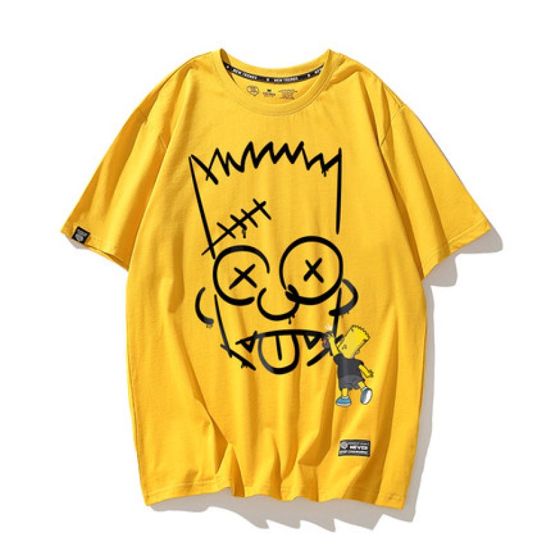 画像6: Unisex scribbling Simpson printingT-shirt　ユニセックス 男女兼用落書きシンプソン半袖 Tシャツ (6)