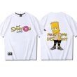 画像3:  Unisex Donut x Simpson Print Short Sleeve T-shirt　ユニセックス 男女兼用 シンプソン×ドーナツ半袖 Tシャツ (3)